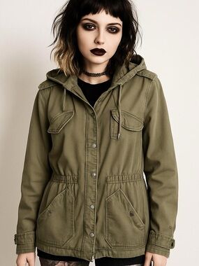 Max Jeans Army Green Utility Jacket Coat. Womens size M